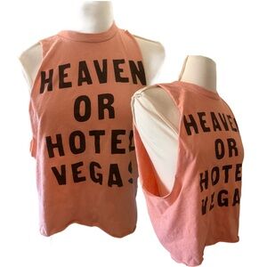 Austin Texas bar hotel vegas Cotton coral Graphic cut cropped Muscle Tee s